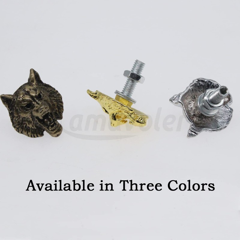License Plate Bolts, 4 pcs Universal Wolf Style Stainless Steel
