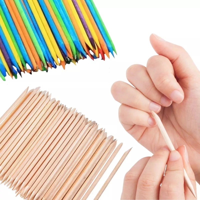 KFMX Palitos De Naranjo Para Uñas Cutículas De Colores 12