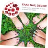 FOMIYES 24pcs Easy Wear Nails Full Coverage Toe Nails Fake
