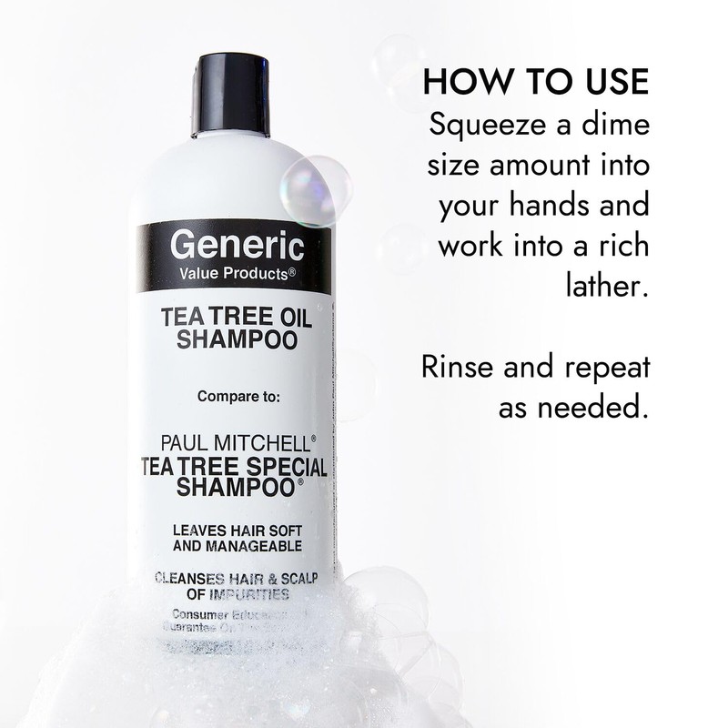 Generic Value Products Tea Tree Oil Shampoo, Leaves Hair Soft