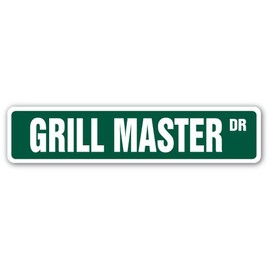 SignJoker] Grill Master Street Sign Cook BBQ Grill Grilling Cook Wall Plaque Decoration
