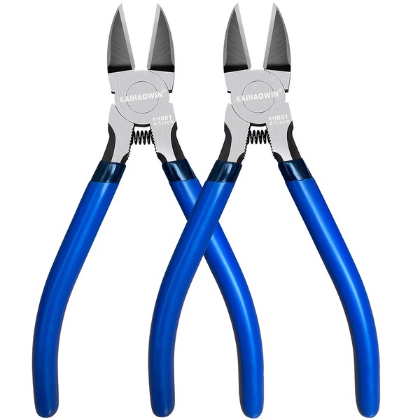 Wire Cutters 2 Pack, 6.5 inch,KAIHAOWIN Flush Cutters Diagonal Cutters