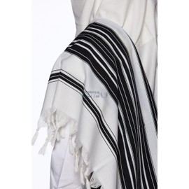 Mofet Talis Yishtabach Chabad Wool Chabad Holes HM Thin Chabad Knot Silk Lining (Silk, 60)
