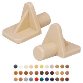 SKIR'CO (Pack of 50) Shelf Support Brackets 5mm Plastic Shelf Support Pins Shelf Brackets (50, Beige (S3)