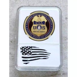 2GIG Central Intelligence Agency CIA Counter Intelligence Special Agent Coin w case
