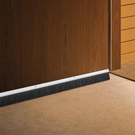 DYNAMI 6Pcs Door Brush Seal Strips,Sliding Door Brush Seal Strip w/Aluminium Plate & Nylon Bristles,Easy Mounting,3.2" Width X 39.4" Length,Bristles 6cm/2.36 in H