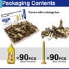 180 PCS Self Drilling Drywall Anchors with Screws Kit, 0.47×1.18
