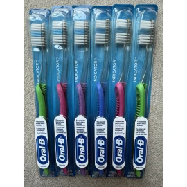 Oral-B Indicator Toothbrush Flat Trim, 35 Soft - Pack of 6
