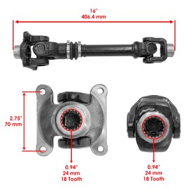 Caltric Rear Propeller Prop Drive Shaft for Can-Am Bombardier Outlander 330 2004-2005