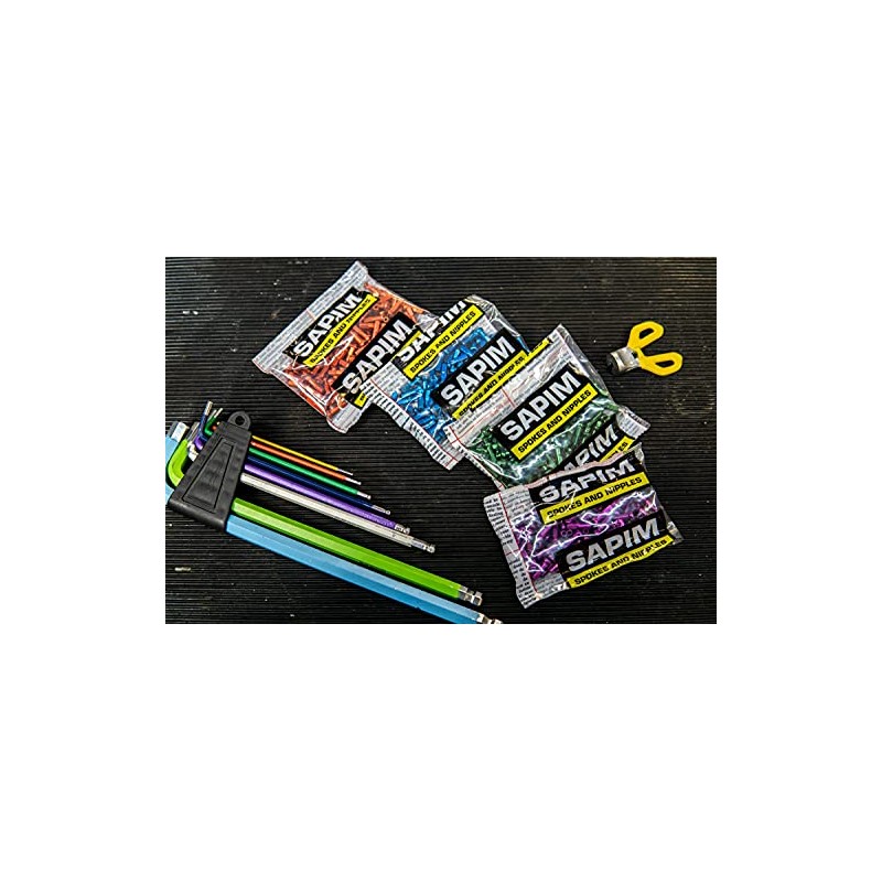 Sapim Polyax Alloy 14 Gauge Spoke Nipples, 14mm, Black