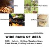 HOPELF 16" Natural Bamboo Skewers Sticks for BBQ，Kabob，Grilling，Barbecue，Kitchen，Roasting，Marshmallows，Plant Stakes，Crafting.Φ=4mm, More