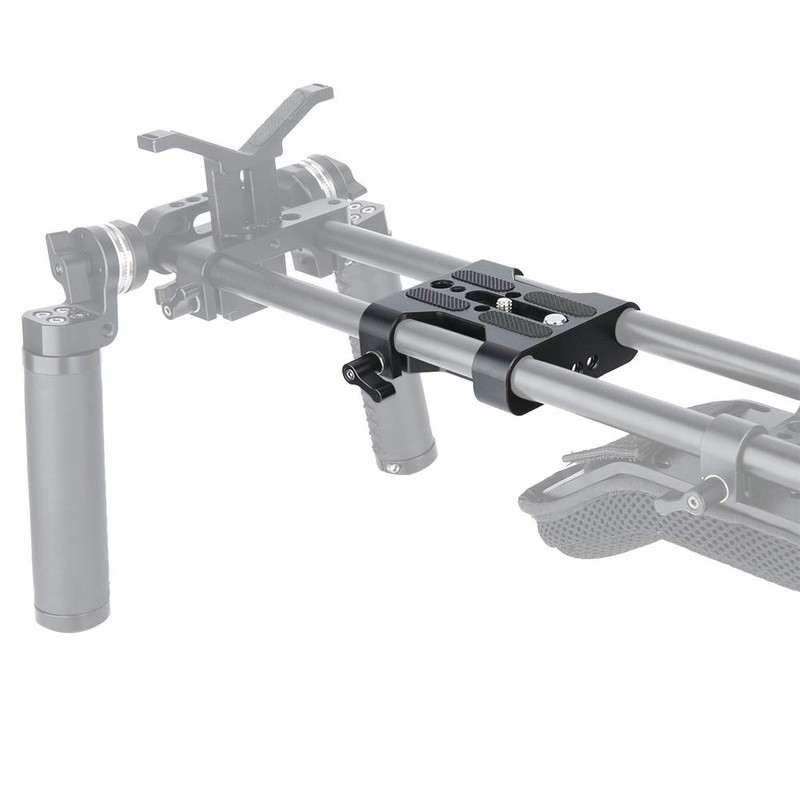 NICEYRIG Multipurpose Camera Baseplate with Rod Rail Clamp Applicable DSLR