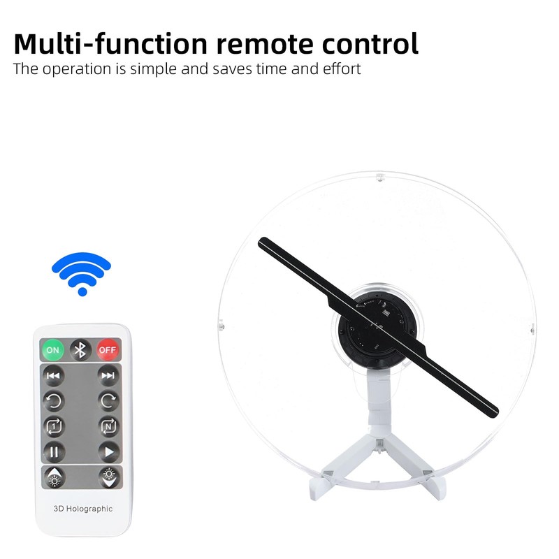 HFZ 3D Hologram Fan with Transparent Protective Cover,WiFi & App-Controlled,