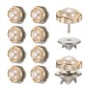 QUARKZMAN 10 Sets Pearl Brooch Buttons 11.5mm No Sewing Pearl