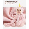 PATPAT Baby Fleece Footies Hooded Romper- Cute Outfit for Boys