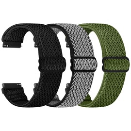 TumpCez Quick Release Watch Band - Choice of Width -18mm 19mm 20mm 22mm 24mm Watch Bands, Solo Loop Adjustable Elastic Nylon Watch Straps Replacement Wristband for Men Women