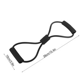 Figure 8 Fitness Resistance Bands with Handles,Training Rope Tube,Exercise Tube Band,Yoga Gym Fitness Pulling Rope for Yoga Gym Exercise Muscle Training (Black)