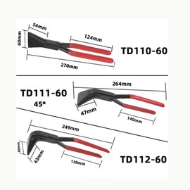 GXJAICPY 3 Pieces Hand Seamers Sheet Metal Tools,45°and 90 °and 180 ° Sheet Metal Bending Pliers Set for Bending and Flattening Sheet Metal