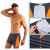 sesto senso Mens Swim Trunks Sporty Tight Waterproof Swimming Trunks