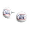 Kamala Harris 2024 Novelty Silver Plated Stud Earrings