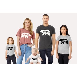 Teeny Fox Mama Bear Family Mama Papa Cute Matching Outfits Shirts