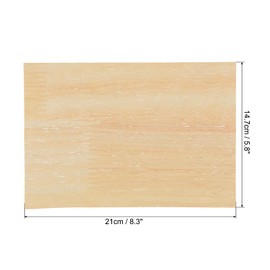 MECCANIXITY Dollhouse Floorboards 8.3 Inch x 5.8 Inch Rubberwood Veneer Dollhouse Flooring for Dollhouse Floor Wall Pack of 5 Pcs
