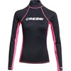 Cressi Women's Lady Long Sl Rash Guard, Black Pink, S