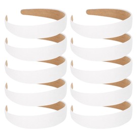 Wecoe 10pcs Headbands for Women 1 Inch Wide Suede Like Headbands White Headband Non Slip Fashion Costume Hair Accessories Women Girls Diademas Para Mujer