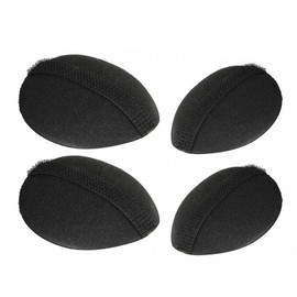 4 Pack (2 Large + 2 Small) Black Sponge Bump It Up Volume Hair Base Hair Band Fluffy Hair Padding Pillow Hair Base Styling Insert for Women and Girls