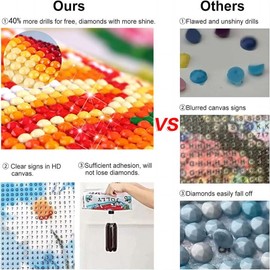 Diamond Art Kits for Adults, Hummingbird Diamond Painting Kits for Adults Beginner, Gem Art Kits 5d DIY Round Full Drill for Home Wall Decor Gifts 14x14 Inch