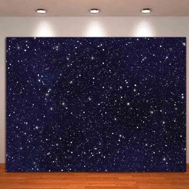 HQM Night Sky Star Universe Space Starry Photography Backdrops Kids Boy or Girl Birthday Party Decor Photo Background Banner 5X3FT