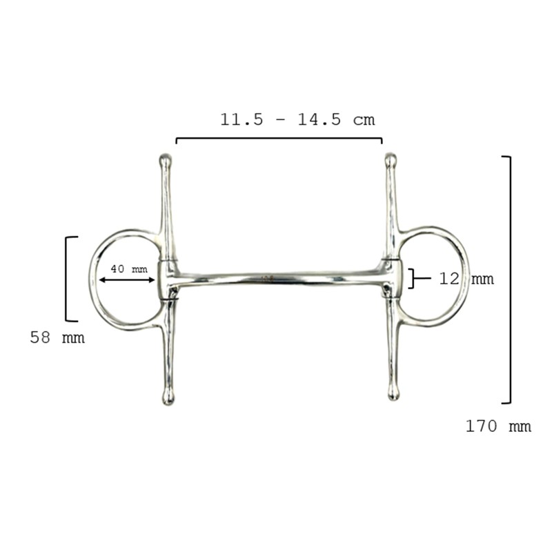 Equine Smile ES0100 ErgoBit Snaffle Bit Thigh Snaffle Bar Bit
