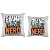 Plant Nerd Urban Gardener Succulent Echeveria Gardening Gift Throw Pillow