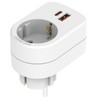 revolt USB Charger Power Plug: 3-in-1 Socket, USB-C with PD