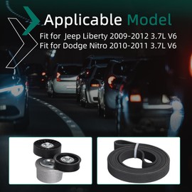 90K-39120G Complete Serpentine Belt Tensioner Component Kit Compatible with Jeep Liberty 2009-2012 for Dodge Nitro 3.7L V6 OE# 39120 K060882