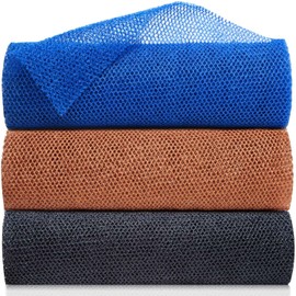 TUZIER 3 Piezas de Esponja de Red Africana, Red Exfoliante Africana, Esponja de Baño Africana, Red de Trapo para Fregar, Ducha de Lavado Africano, Depurador Corporal de Red Larga 31,5 X 11,8" (Paquete