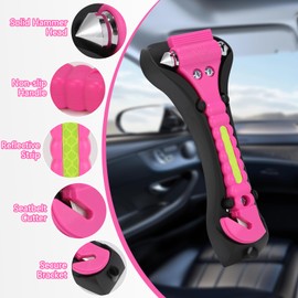Yiader Car Safety Hammer, 2-in-1 Emergency Escape Tool with Seatbelt Cutter and Glass Breaker for Family Rescue and Traffic Accident Emergency Escape