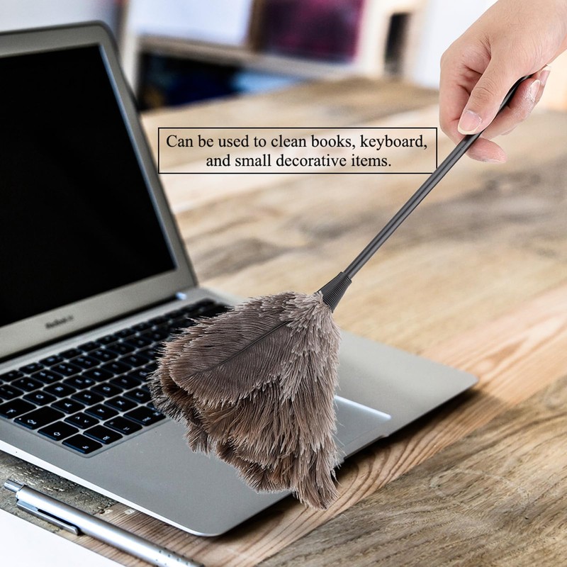 Qiilu Large Ostrich Feather Duster Large Ostrich Feather Duster with