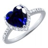 Dtup Anillo Corazón Del Mar Zafiro Azul Titanic Plata S925