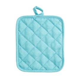 American Linen Pot Holders, Hot Pads, Table Pads for Kitchen and Dining Table, Non Slip Heat Resistant Hot Pot Holder (Aqua, 4 Pack)