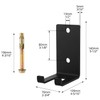 QWORK® Single Barbell Bar Holder - Solid Steel - Wall