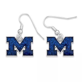 From the Heart 43345 Michigan Glitter Logo Earrings