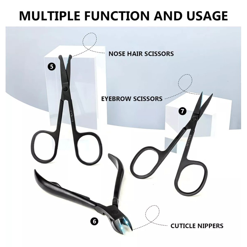 Umeinac Tech Kit Corta Uñas Tijeras Lima Manicure Pedicure 26pc