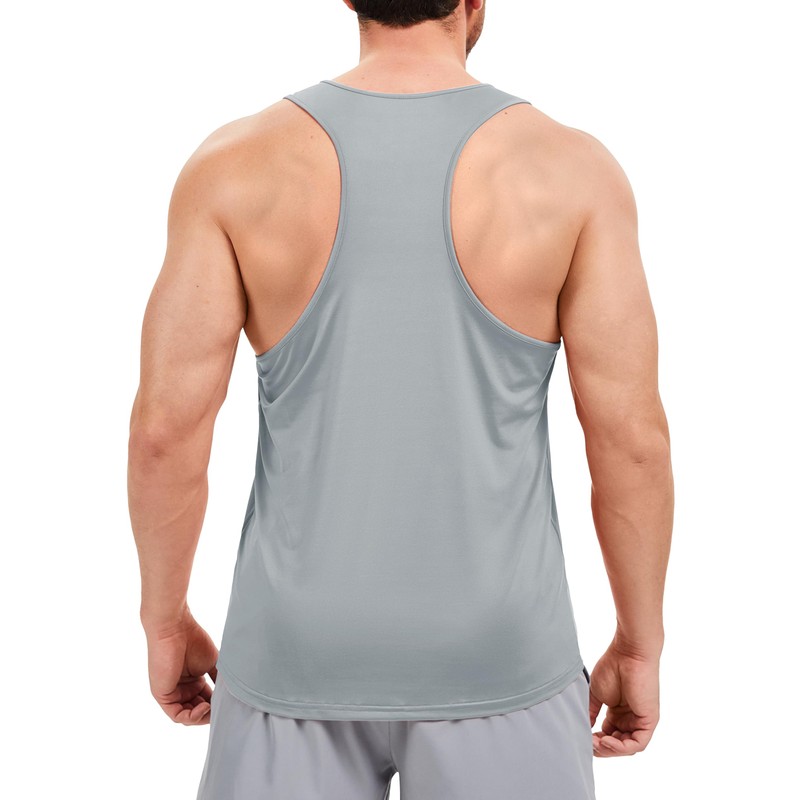 TACVASEN Men's Muscle Tank Top UPF 80+ Y-Back Workout Top