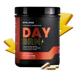 BPN Pro - Day BRN Quemador De Grasa Termogenico Carnitina Cafeina Cla Guarana Sabor 60 capsulas
