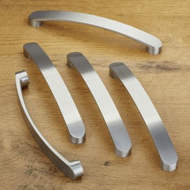 SOTECH SW111 BA Furniture Handles 160 mm Stainless Steel Look Length 180 mm Bow Handle Width 19 mm Drawer Handle Height 26.5 mm Pack of 10