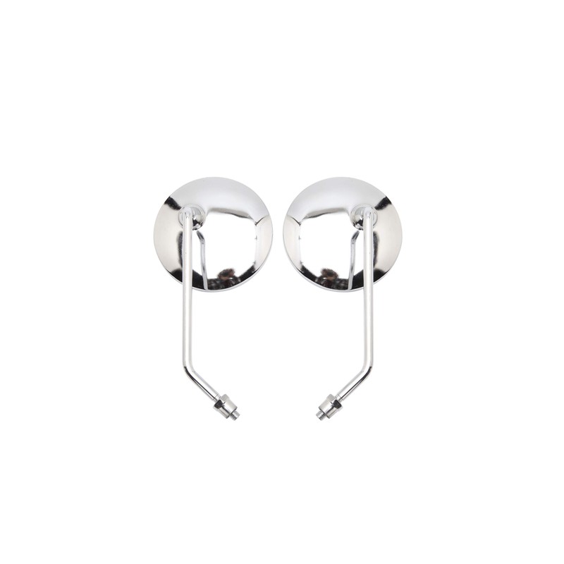 Chrome Motorcycle Handlebar Mirrors Rearview Side Mirrors Fit with M8