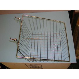 12"L X 12"D X 8"H WITH 4" FRONT SLANT BASKET GRIDWALL/SLATWALL-CHROME-Lot of 6