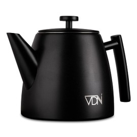 VDN Teapot with Strainer Insert - Teapot Thermal Double Walled - Teapot with Strainer Made of 304 Stainless Steel - Tea Pot 100% Drip Free - 802