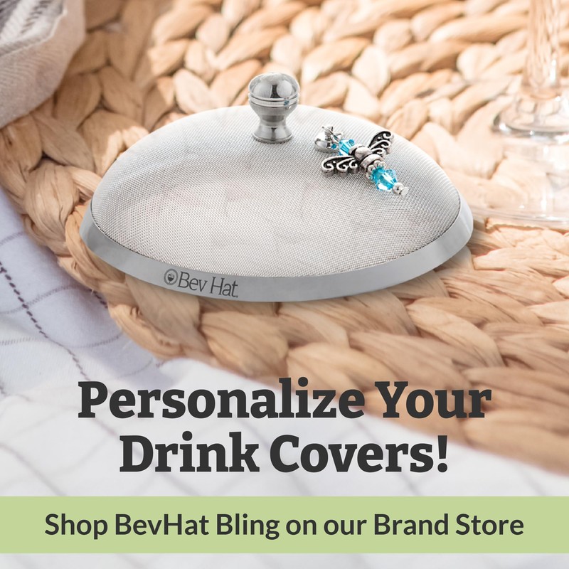 BEV HAT Stainless Steel Drink Covers (6 Pack), Wine Glass